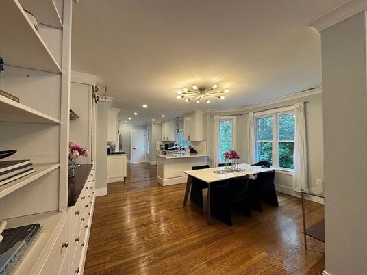 Dining room, Interior, Kitchen, Living room, Wood Texture Flooring