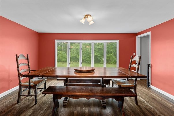 Dining room, Interior, Wood Texture Flooring