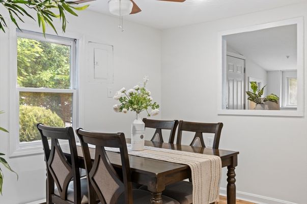 Dining room, Interior, Wood Texture Flooring