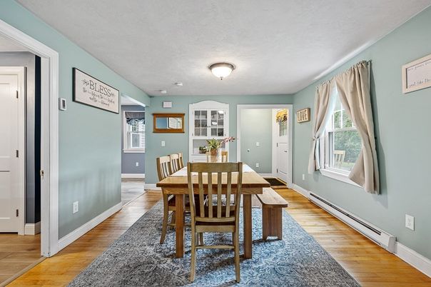 Dining room, Interior, Wood Texture Flooring