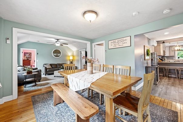 Dining room, Interior, Kitchen, Living room, Wood Texture Flooring