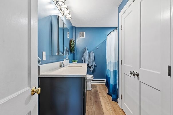 Bathroom, Interior, Wood Texture Flooring