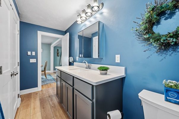 Bathroom, Interior, Wood Texture Flooring