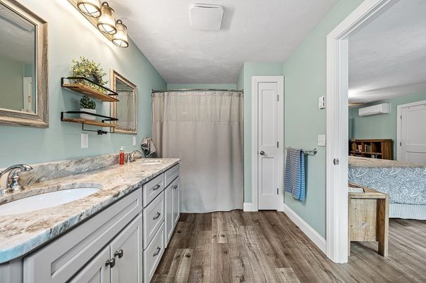 Bathroom, Interior, Wood Texture Flooring