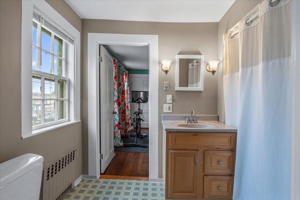 Bathroom, Fitness Equipment, Interior, Wood Texture Flooring