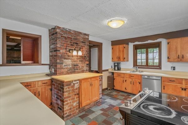 Interior, Kitchen, Stone Walls