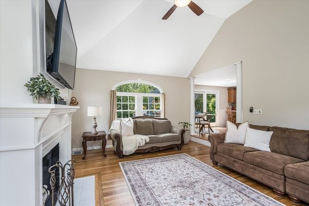 Fireplace, Interior, Living room, Wood Texture Flooring