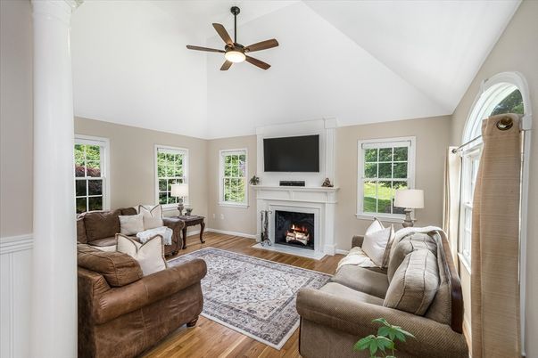 Fireplace, Interior, Living room, Wood Texture Flooring