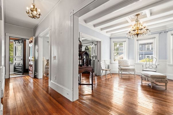 Chandelier, Interior, Wood Texture Flooring