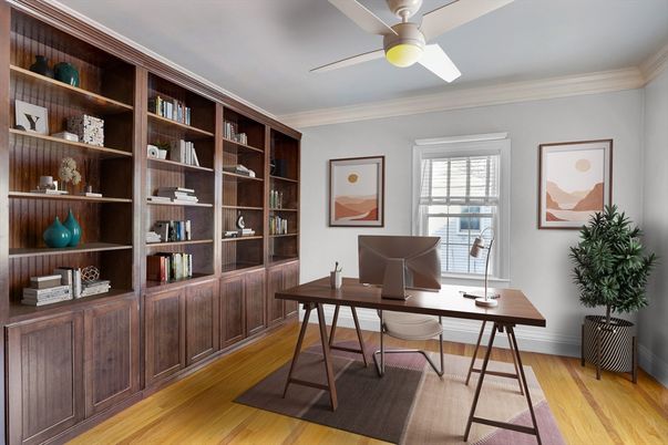 Home Office, Interior, Wood Texture Flooring