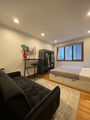 Bedroom, Home Office, Interior, Recessed Lighting, Wood Texture Flooring