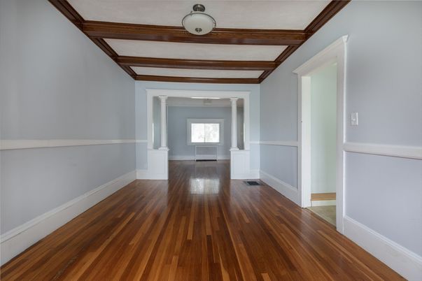 Empty room, Interior, Wooden Beams, Wood Texture Flooring