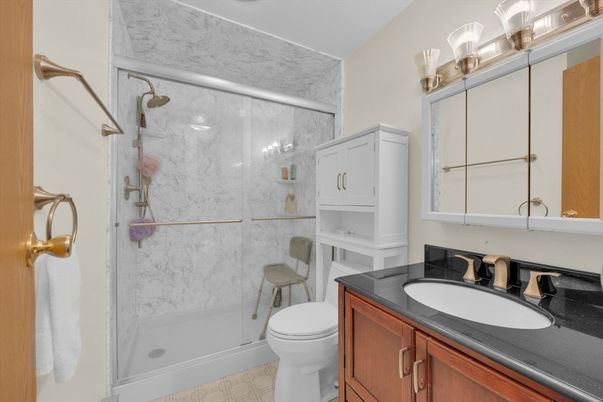 Bathroom, Glass Shower, Interior, Marble Walls