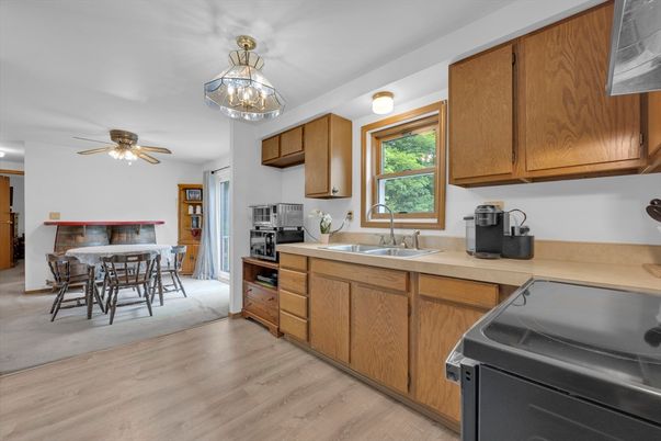 Chandelier, Dining room, Interior, Kitchen, Wood Texture Flooring