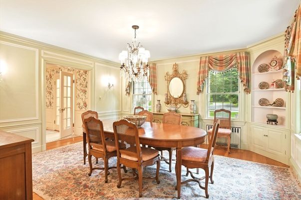 Chandelier, Dining room, Interior, Wood Texture Flooring