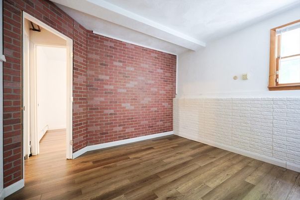 Empty room, Interior, Stone Walls, Wood Texture Flooring