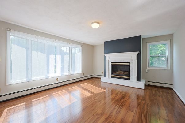 Empty room, Fireplace, Interior, Wood Texture Flooring