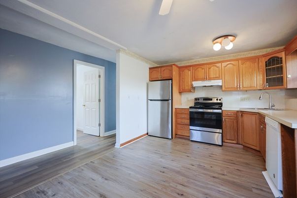 Interior, Kitchen, Wood Texture Flooring