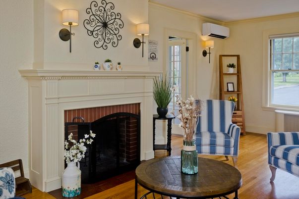 Fireplace, Interior, Wood Texture Flooring