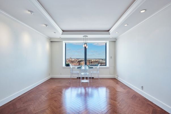 Home Office, Interior, Pendant Lights, Recessed Lighting, Wood Texture Flooring
