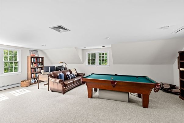 Billiard Table, Game Room, Interior, Recessed Lighting