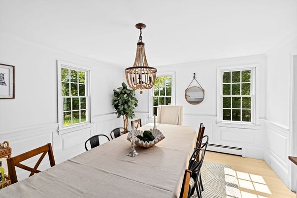 Dining room, Interior, Wood Texture Flooring