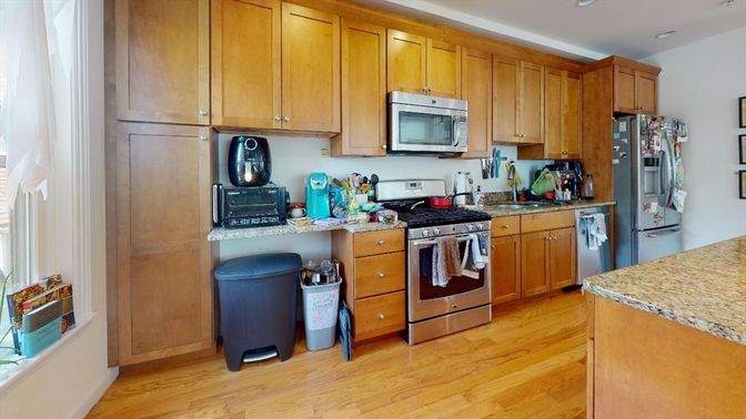 Interior, Kitchen, Wood Texture Flooring