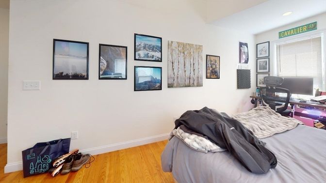 Bedroom, Home Office, Interior, Recessed Lighting, Wood Texture Flooring