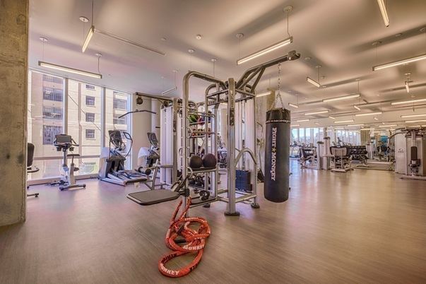 Fitness Equipment, Gym, Interior, Recessed Lighting