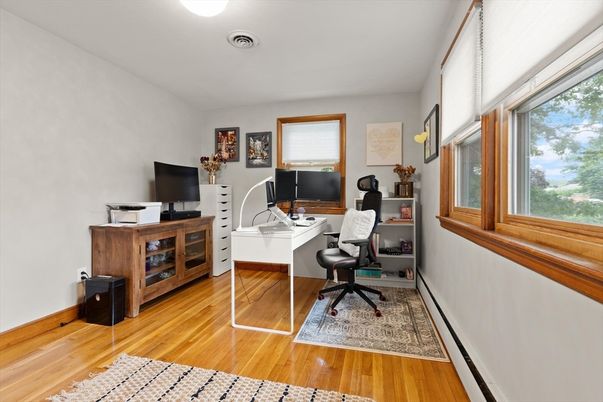 Home Office, Interior, Wood Texture Flooring