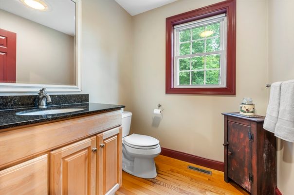 Bathroom, Interior, Recessed Lighting, Wood Texture Flooring