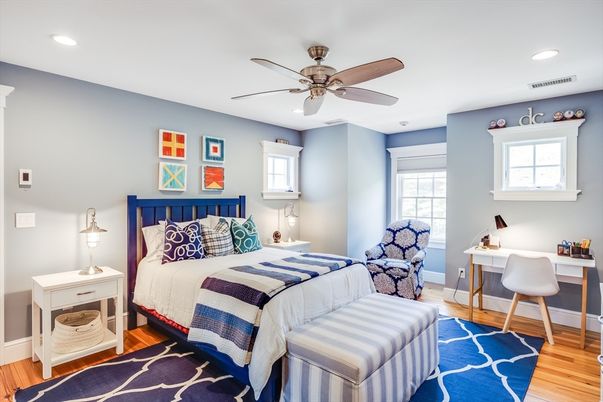 Bedroom, Home Office, Interior, Recessed Lighting, Wood Texture Flooring