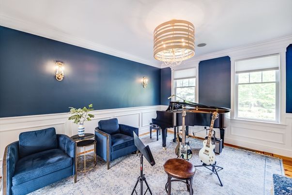 Chandelier, Interior, Piano, Wood Texture Flooring
