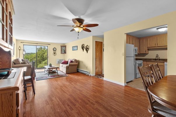 Dining room, Interior, Kitchen, Living room, Wood Texture Flooring
