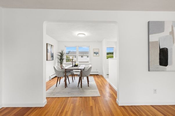 Dining room, Interior, Wood Texture Flooring