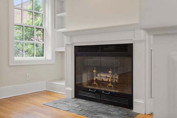 Fireplace, Interior, Wood Texture Flooring