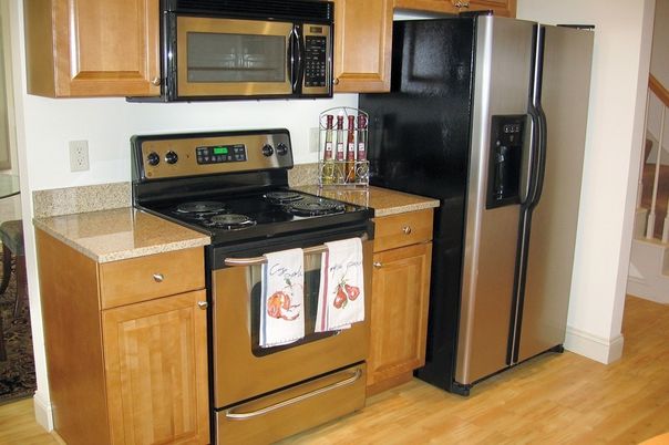 Interior, Kitchen, Wood Texture Flooring