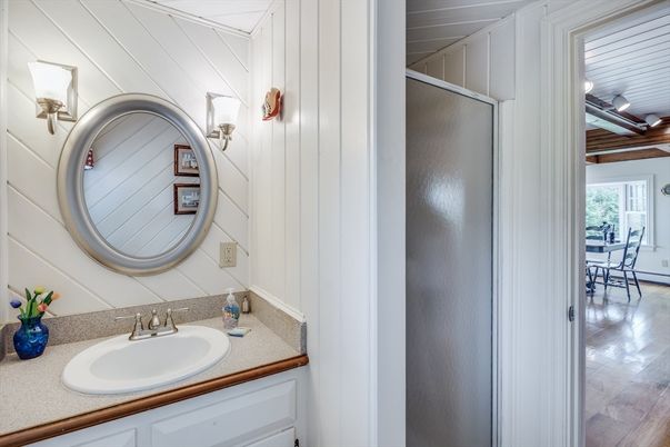 Bathroom, Interior, Wood Texture Flooring