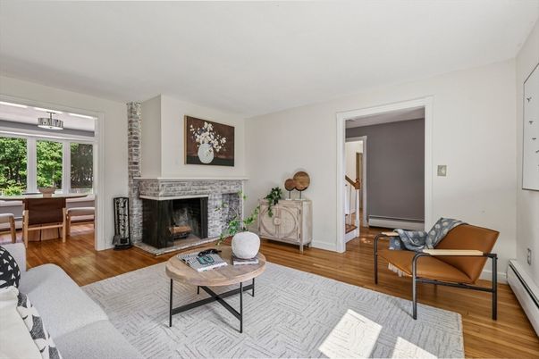 Fireplace, Interior, Living room, Wood Texture Flooring