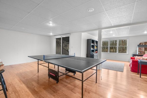 Game Room, Interior, Recessed Lighting, Wood Texture Flooring