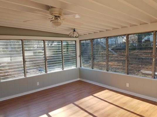 Empty room, Interior, Sun Room, Wood Texture Flooring