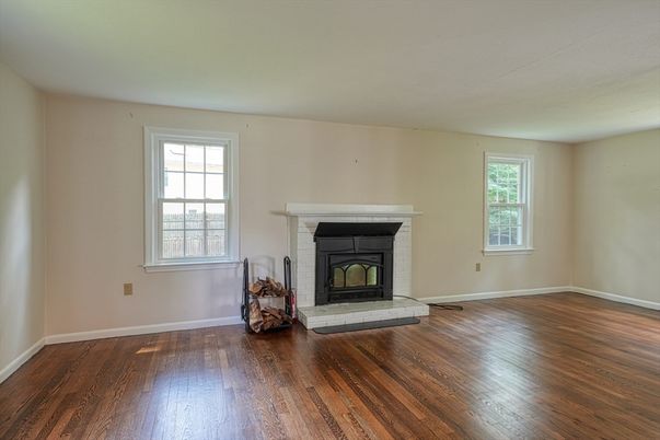 Empty room, Fireplace, Interior, Wood Texture Flooring