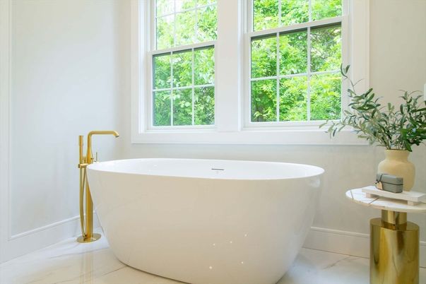 Bathroom, Free Standing Baths, Interior, Marble