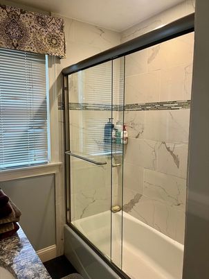 Bathroom, Glass Shower, Interior, Marble Walls