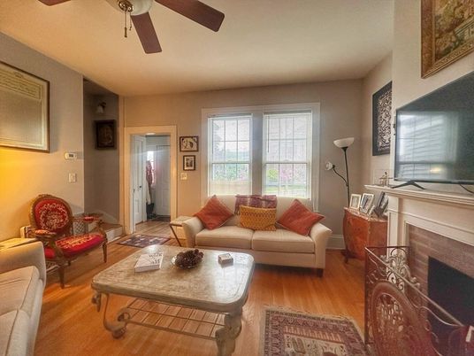 Fireplace, Interior, Living room, Wood Texture Flooring