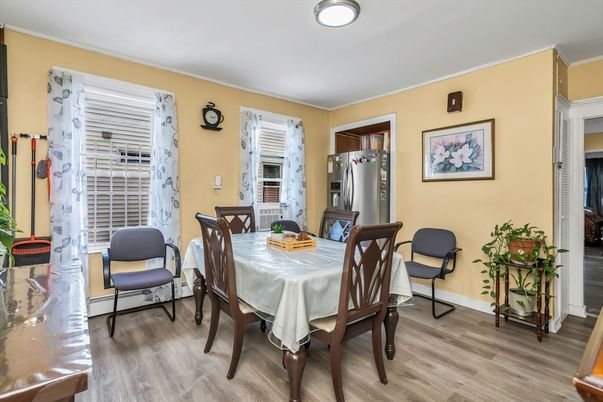 Dining room, Interior, Wood Texture Flooring