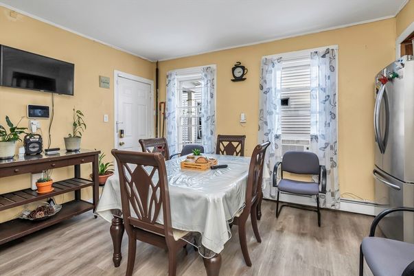 Dining room, Interior, Wood Texture Flooring
