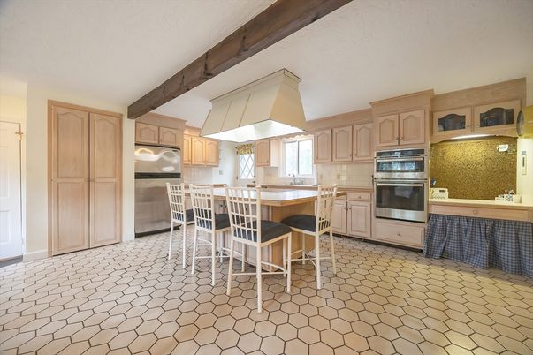 Interior, Kitchen, Stainless Steel Appliances, Wooden Beams