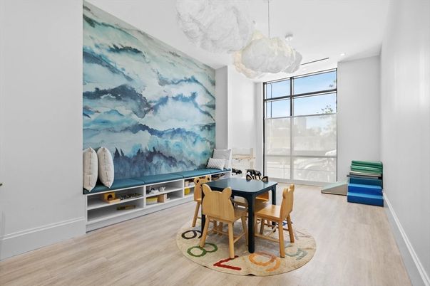 Dining room, Interior, Pendant Lights, Recessed Lighting, Wood Texture Flooring