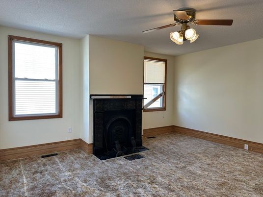 Empty room, Fireplace, Interior